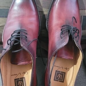 Louis Vuitton Burgundy Leather Derbys